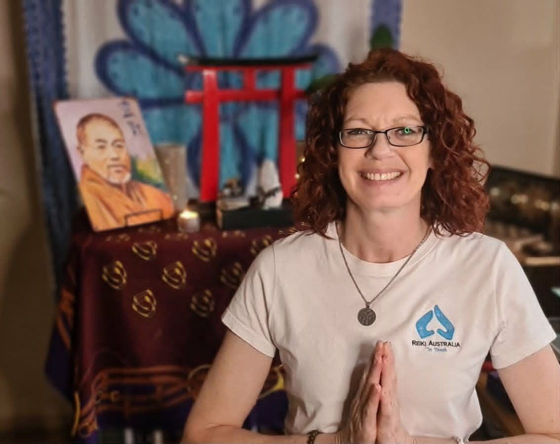 Lainey Bowler smiling lady Gassho Namaste Lainey Bowler smiling lady Gassho Namaste